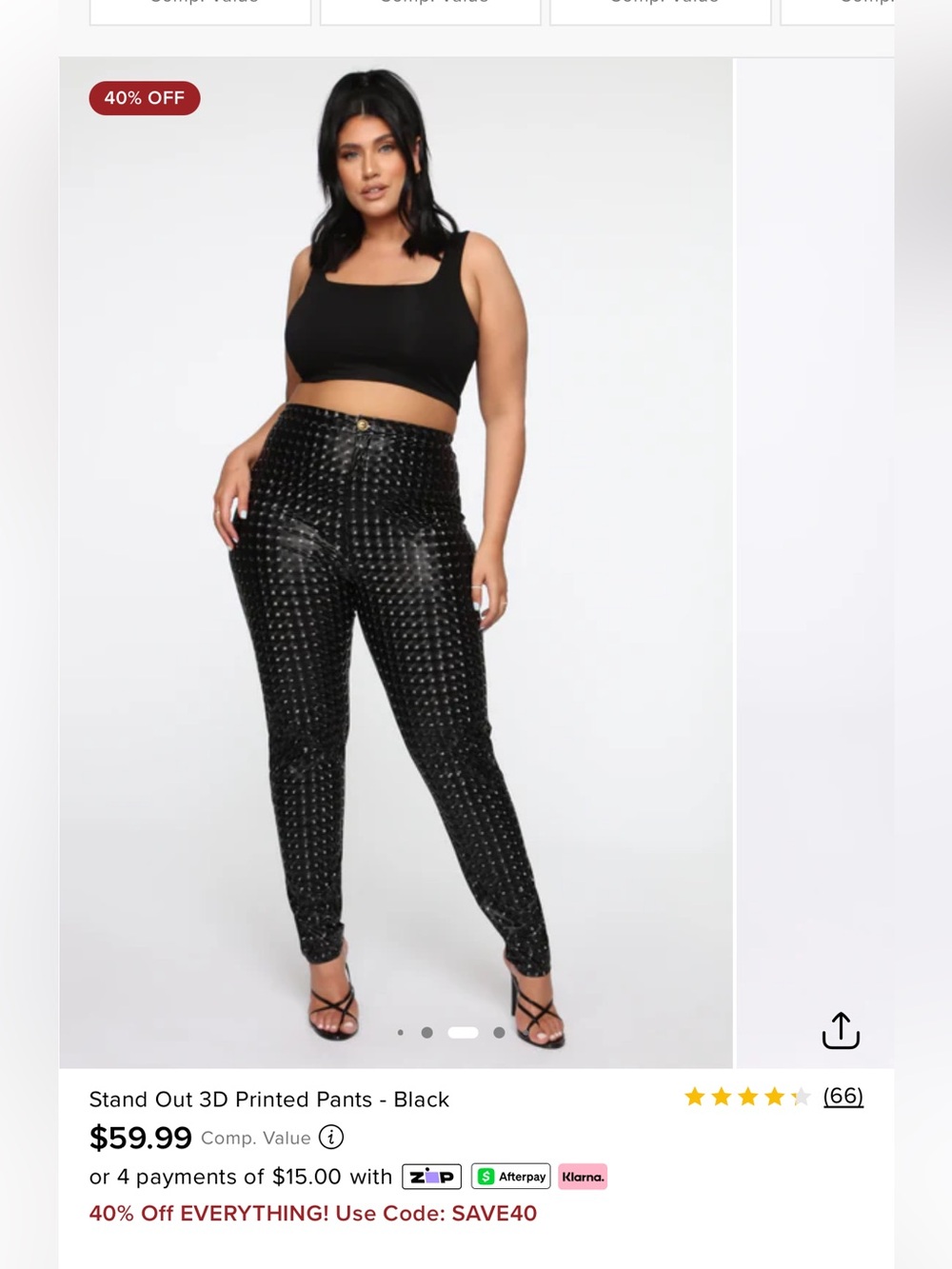 Fashion Nova Black High-Waist Studded Skinny Pants